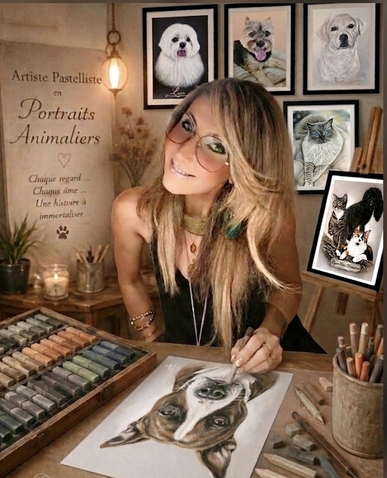 Olivia dans son atelier